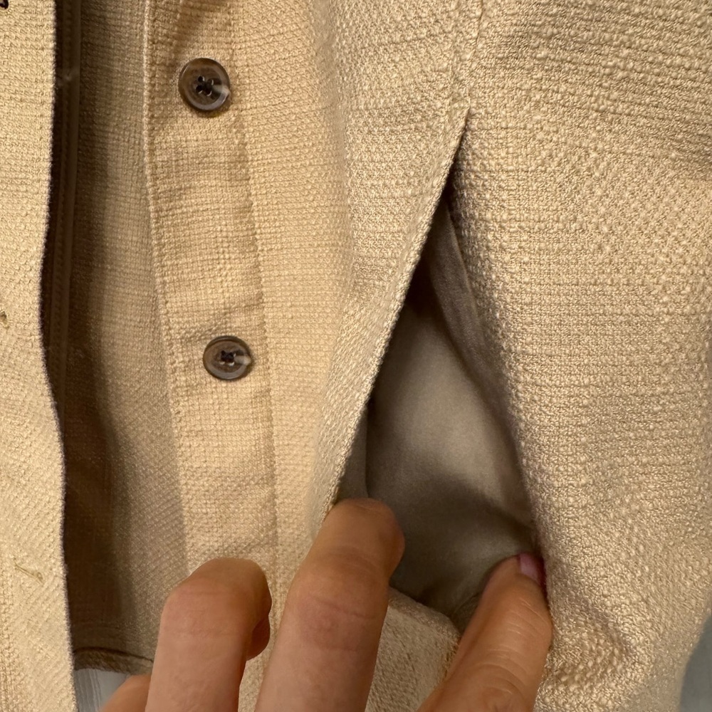New - Talbot Beige Cotton Blend shacket - Picture 4 of 7